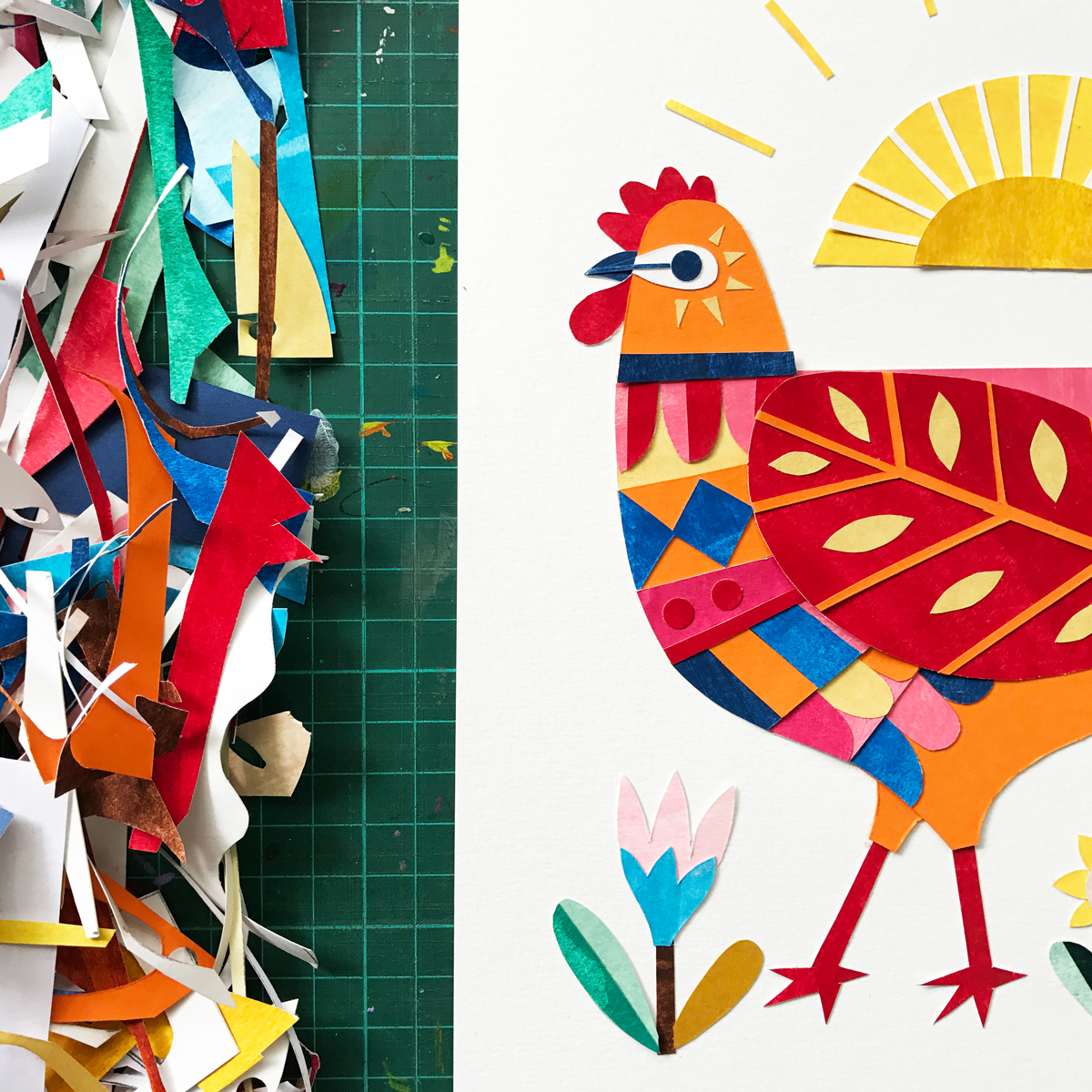 Chicken card design