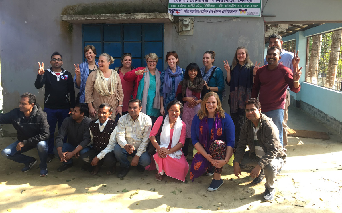 Steph Dobbin and Baptist World Aid supporters on the third annual Bapist Women Leadership trip to Bangladesh.