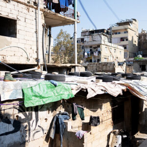 Makeshift shelter in Lebanon