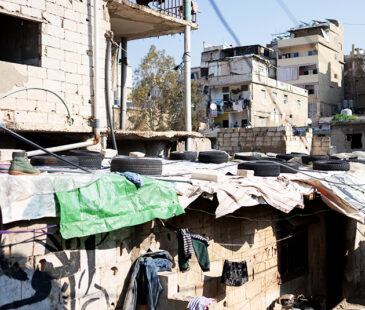 Makeshift shelter in Lebanon