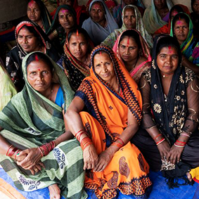 Nepali women attending a Self-Help Group
