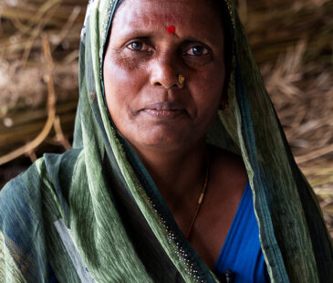 Nepali woman looking directly at the camera