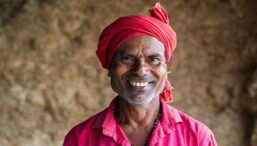 Nepali man smiling at camera
