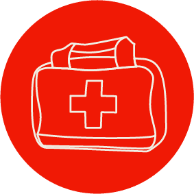 Icon of emergency medical bag