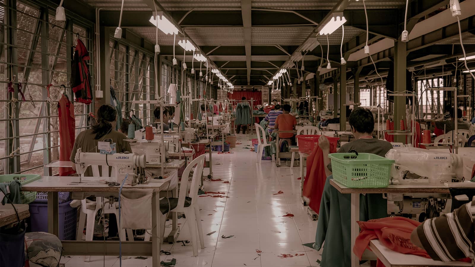 Inside look into garment factory