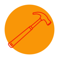 Outline of a hammer