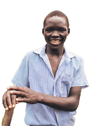 A young Ugandan boy smiles