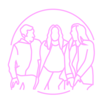 Icon of three people