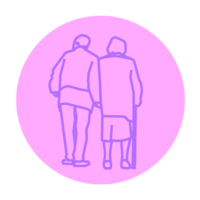 Icon of an elderly couple
