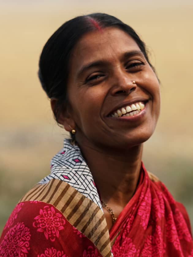 A close up of a smiling woman