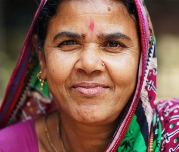 A close up of a Bangladeshi woman's face.