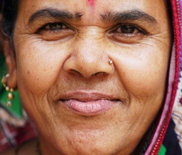 A close up of a Bangladeshi woman's face.