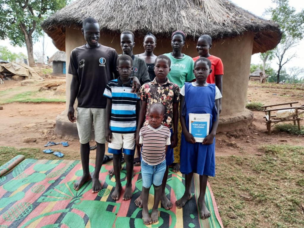 A South Sudanese refugee family
