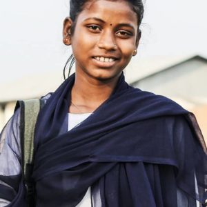 A young Nepalese girl in her school uniform