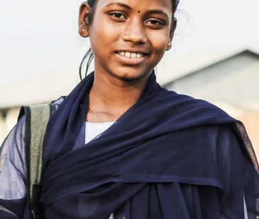 A young Nepalese girl in her school uniform