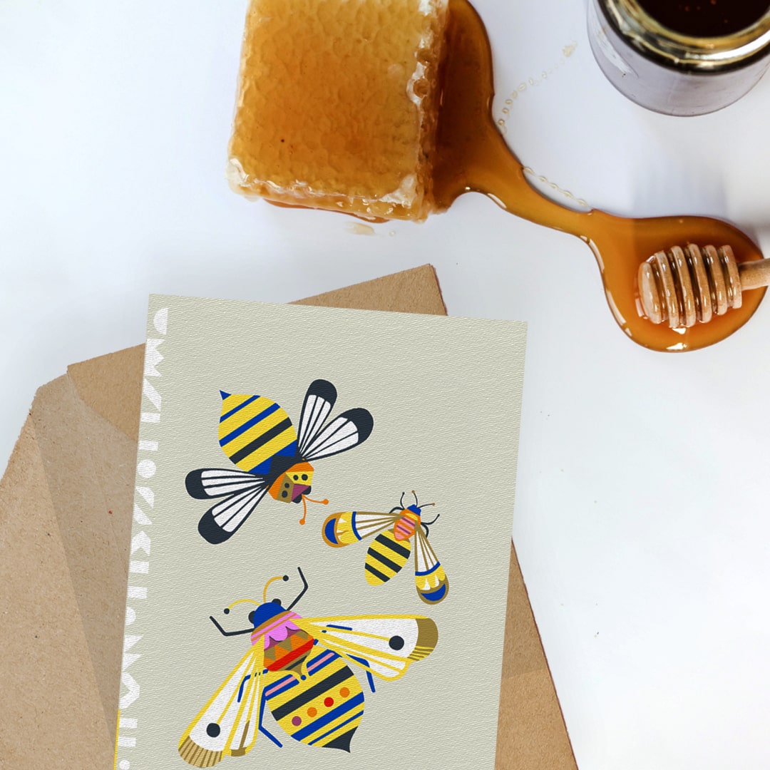 Our Better World Gift bee card and honey comb