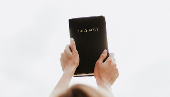 Woman's Hands Holding Bible