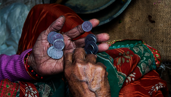 Women in Poverty is counting coins