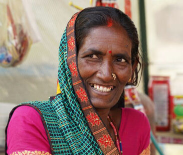 Nepali woman, Champa, looking to her right